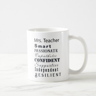 Qualities of Great Women Teacher Personalised Coffee Mug
