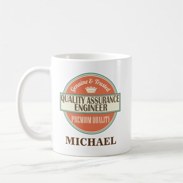 Quality Assurance Engineer Personalised Mug Gift (Left)