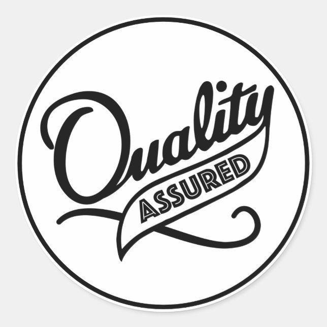 Quality Assured Classic Round Sticker (Front)
