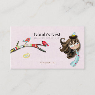 Quality Child Care Norah's Nest Business Card