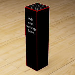 Quality Classy Black Red Occasions Wine gift Box<br><div class="desc">A quality red black wine gift box for corporate or special occasions events. Simplistic in design plus add your text to make it personal! Contact me via my profile for alternatives .@Orientcourt</div>