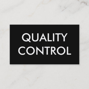 quality control business card