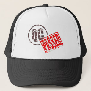 Quality control passed rubber stamp effect trucker hat