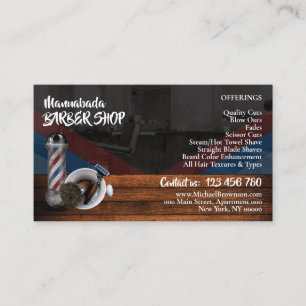 Quality Cuts Blow Outs Fades Scissor Barber Business Card