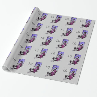 Quality Geisha painting gift wrap, add name custom Wrapping Paper