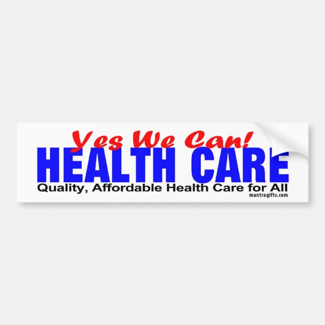 QUALITY HEALTH CARE BUMPER STICKER (Front)