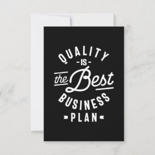 Quality Is The Best Business Plan RSVP Card