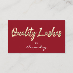  Quality Lash Extension QRCode Logo Burgund Gold   Business Card