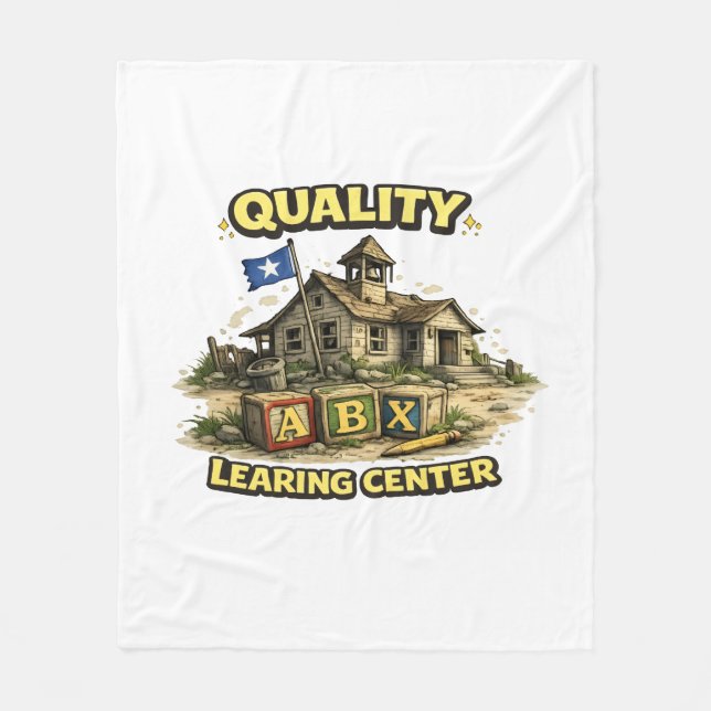 Quality Learing Center Fleece Blanket (Front)