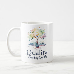 Quality Learning Center Watercolor Logo – Artistic Coffee Mug