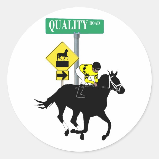 Quality Road Classic Round Sticker (Front)