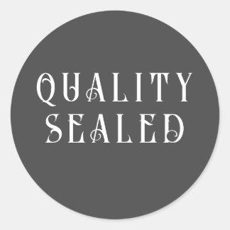 QUALITY SEALED label for packaging