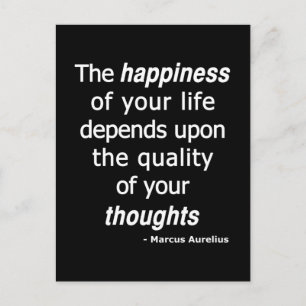 Quality Thoughts? Then a Happy Life... Postcard