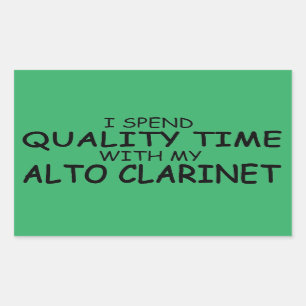 Quality Time Alto Clarinet Rectangular Sticker