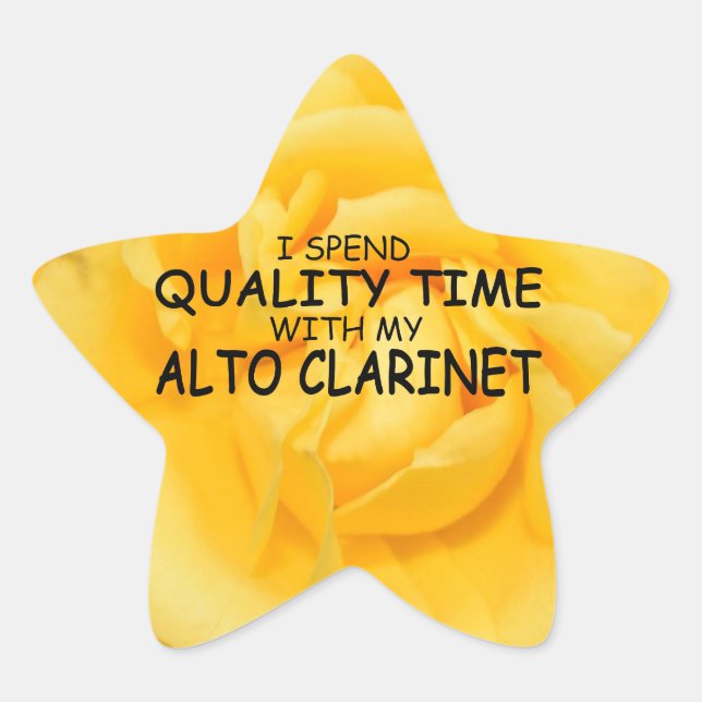 Quality Time Alto Clarinet Star Sticker (Front)