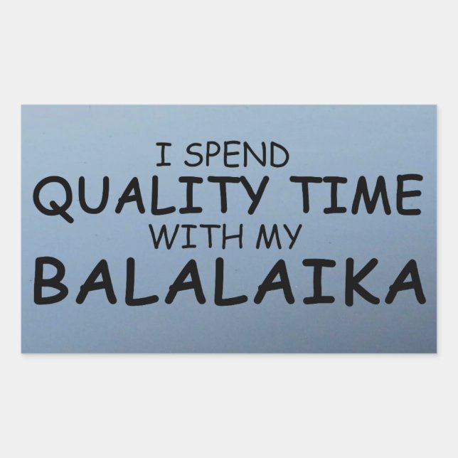 Quality Time Balalaika Rectangular Sticker (Front)