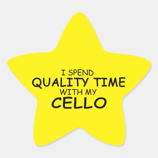 Quality Time Cello Star Sticker (Front)