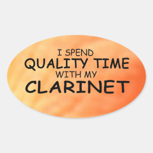 Quality Time Clarinet Oval Sticker