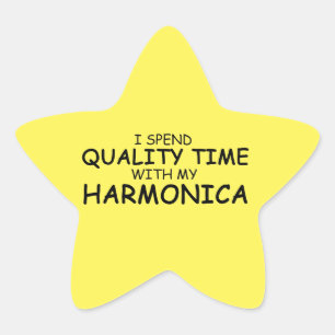 Quality Time Harmonica Star Sticker