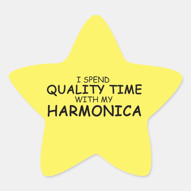 Quality Time Harmonica Star Sticker (Front)