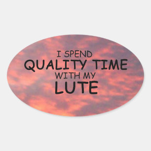 Quality Time Lute Oval Sticker