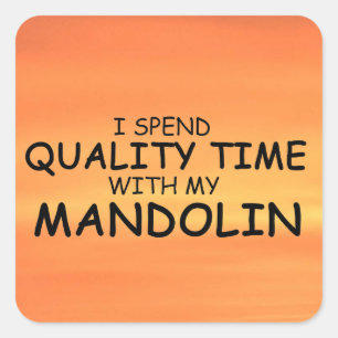 Quality Time Mandolin Square Sticker