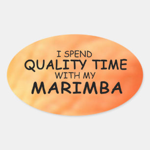 Quality Time Marimba Oval Sticker