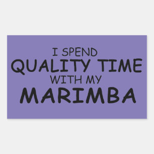 Quality Time Marimba Rectangular Sticker