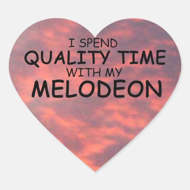 Quality Time Melodeon Heart Sticker (Front)