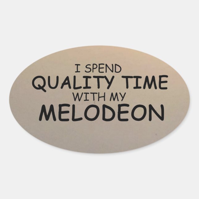 Quality Time Melodeon Oval Sticker (Front)