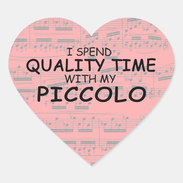 Quality Time Piccolo Heart Sticker (Front)