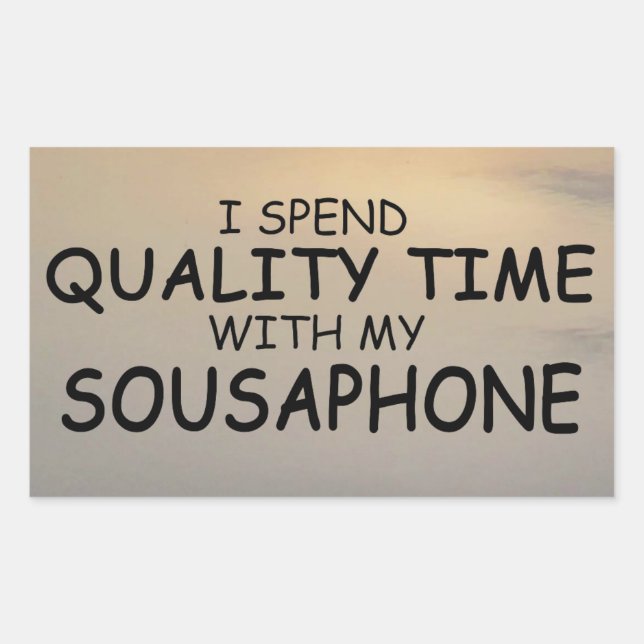 Quality Time Sousaphone Rectangular Sticker (Front)
