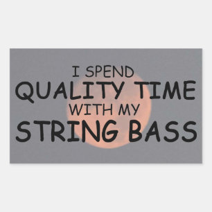 Quality Time String Bass Rectangular Sticker