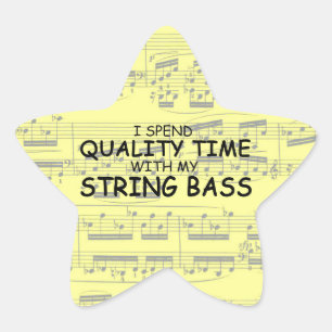 Quality Time String Bass Star Sticker