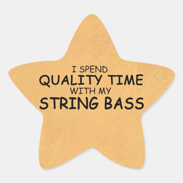 Quality Time String Bass Star Sticker (Front)
