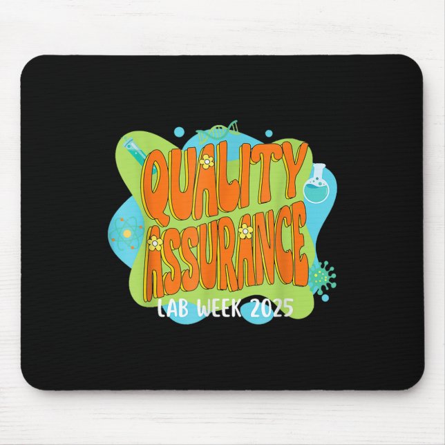 Quality Urance Lab Scientist Retro Lab Week Run 20 Mouse Pad (Front)