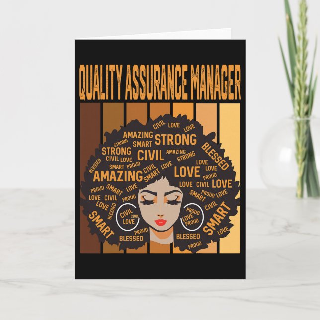 Quality Urance Manager Black History Month Pride  Card (Front)