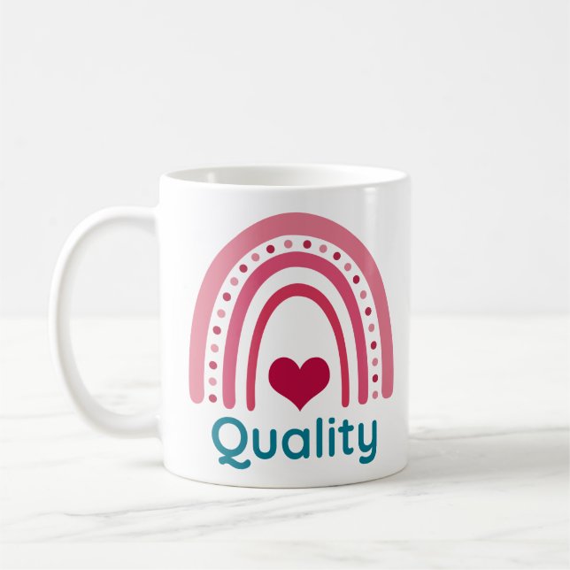 Quality Viva Magenta Boho Rainbow Coffee Mug (Left)