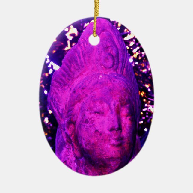 Quan Yin Ceramic Tree Decoration (Front)