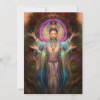 Quan Yin Colourful Visionary Goddess Art