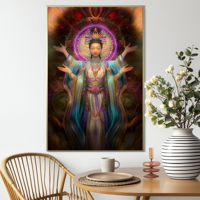 Quan Yin Colourful Visionary Goddess Art Poster (Creator Uploaded)