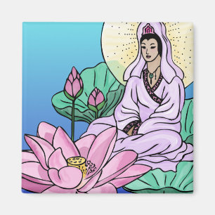 Quan Yin (Kuan Yin) in the Lotus Magnet
