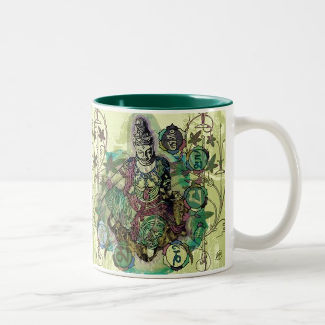 Quan Yin Two-Tone Coffee Mug (Right)
