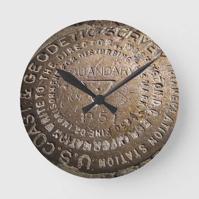 Quandary Peak Fourteener USGS Benchmark Clock (Front)