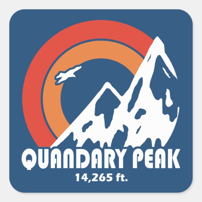 Quandary Peak Sun Eagle Square Sticker (Front)