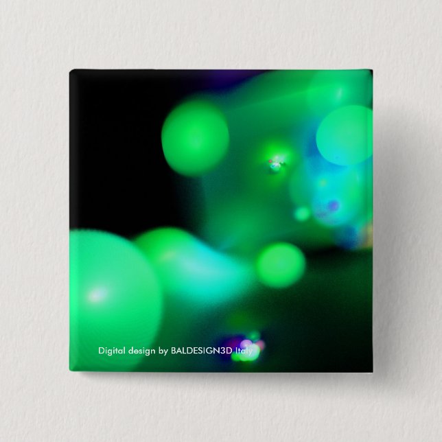 QUANTUM BUBBLES 15 CM SQUARE BADGE (Front)