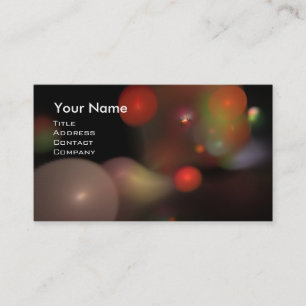 QUANTUM BUBBLES 2 MONOGRAM Vibrant black red Business Card