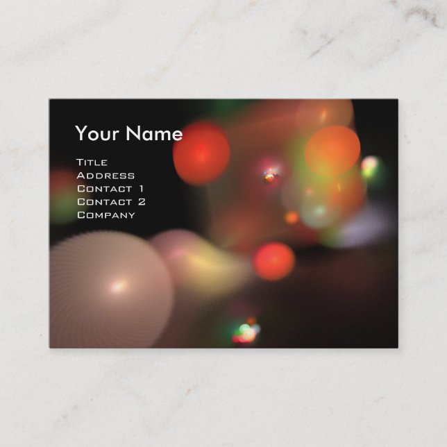 QUANTUM BUBBLES  MONOGRAM Vibrant Business Card (Front)