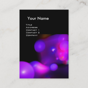 QUANTUM BUBBLES MONOGRAM Vibrant purple Business Card