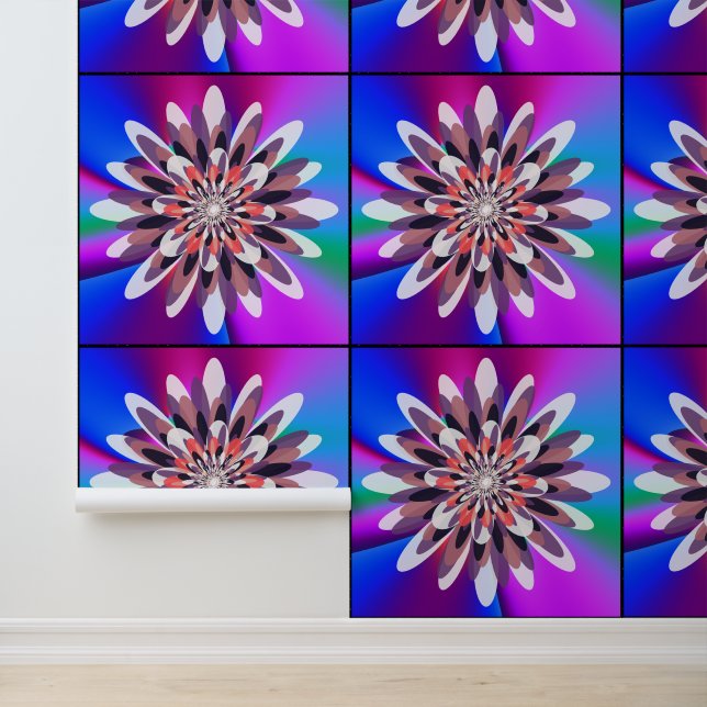 Quantum Colourful Floral Mandala Art Pattern  Wallpaper (Application)